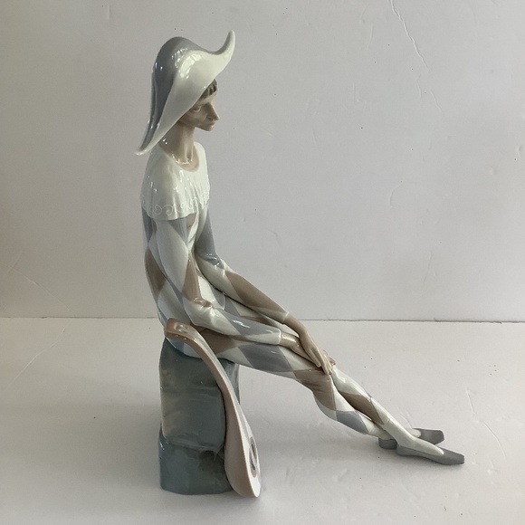 Large Lladro "Sad Harlequin" with mandolin 4558 Mint Condition - Picture 2 of 8